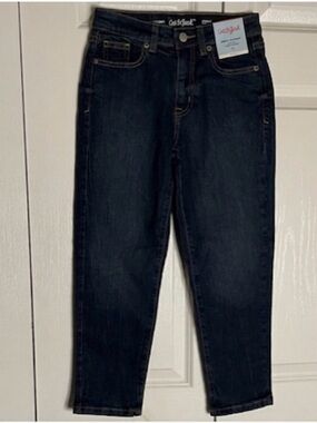 CAT & JACK Ankle Straight High Rise Jeans, Girls Size 10, Blue Dark Wash